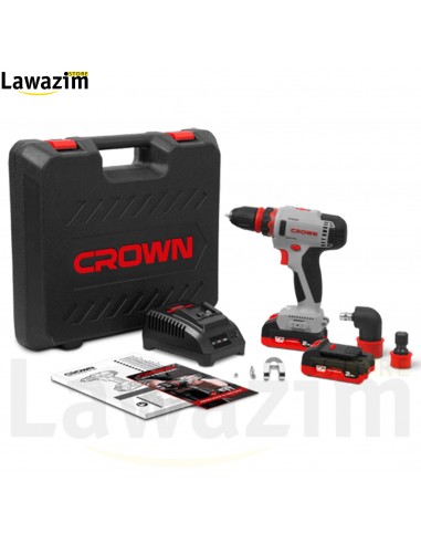 مفك براغي لاسلكي متعدد الإستعمال رفيع الأداء / Visseuse Perceuse multi usage 16V CROWN CT21082HQ