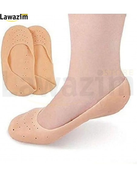 جوارب واقية للكعب من جل السيليكون  Smiling foot Chaussettes protectrices de talon en gel de silicone pour femme Smiling foot