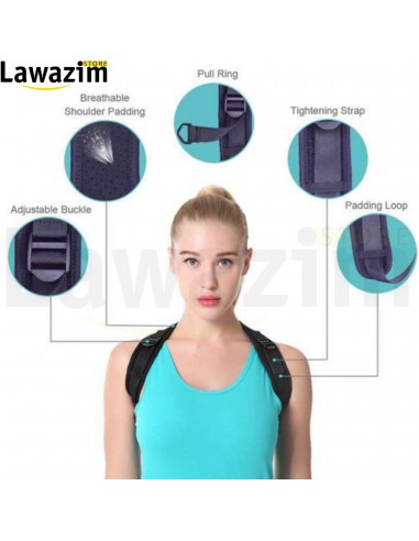 حزام شد وتقويم الظهر والرقبة والعمود الفقري Ceinture pour resserrer et redresser le dos, le cou et la colonne vertébrale