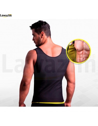 سترة رياضية للرجال لتدريب الخصر وفقدان الوزن بسحاب- Gilet pour hommes, entraîneur de taille pour perte de poids yc0978