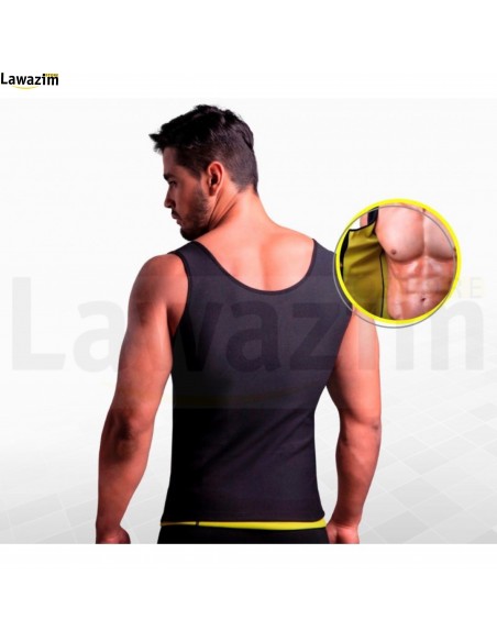 سترة رياضية للرجال لتدريب الخصر وفقدان الوزن بسحاب- Gilet pour hommes, entraîneur de taille pour perte de poids yc0978