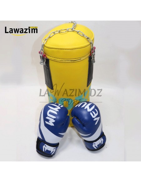 كيس الملاكمة للأطفال عالي الجودة + القفازات Les gants +  Sac Box Enfants très bonne qualitée