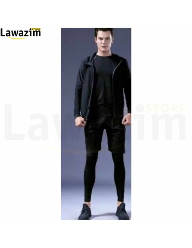 بدلة اللياقة البدنية الرائعة  من 4 قطع   -Combinaison de Fitness pour Hommes 4 pièces - Pour s'entraîner confortablement