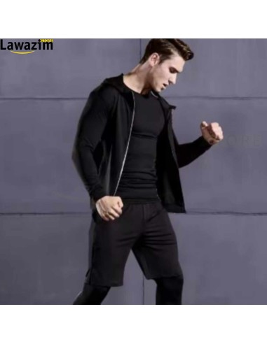 بدلة اللياقة البدنية الرائعة  من 4 قطع   -Combinaison de Fitness pour Hommes 4 pièces - Pour s'entraîner confortablement