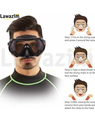 قناع الغطس مع أنبوب التنفس مجموعة غوص متكاملة للبالغين  Masque de Plongée avec Tuba - Ensemble de Plongée Complet pour Adultes