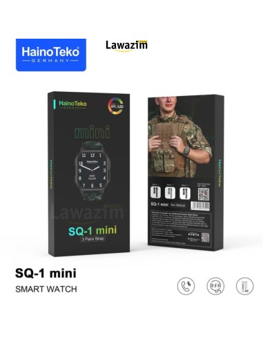 الساعة الذكية الرجالية بشاشة متطورة و تقنيات حديثة  HainoTeko  SQ1 Mini Smart Watch With Full Screen AMOLED