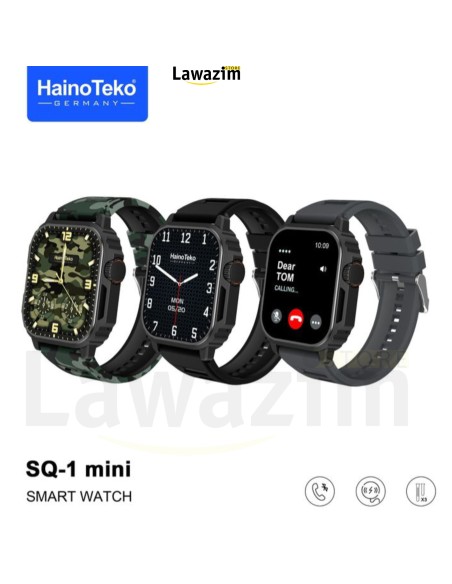 الساعة الذكية الرجالية بشاشة متطورة و تقنيات حديثة  HainoTeko  SQ1 Mini Smart Watch With Full Screen AMOLED