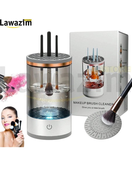 منظف ​​ومجفف فرش المكياج الأوتوماتيكي Machine de nettoyage de pinceaux maquillage électrique portable 3en1