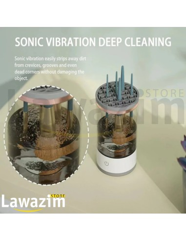 منظف ​​ومجفف فرش المكياج الأوتوماتيكي Machine de nettoyage de pinceaux maquillage électrique portable 3en1