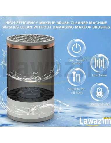 منظف ​​ومجفف فرش المكياج الأوتوماتيكي Machine de nettoyage de pinceaux maquillage électrique portable 3en1