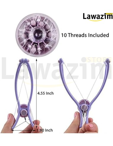 الة ازالة شعر الوجه بالخيط Machine d'épilation du visage avec fil