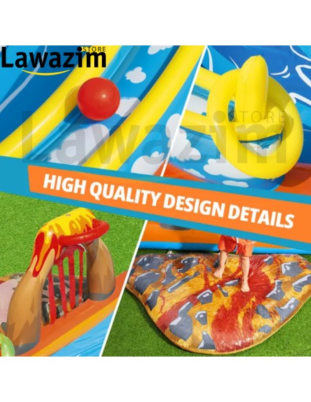 حمام سباحة نفخي - متنزه مائي للأطفال في الهواء الطلق  Piscine gonflable Bestway  Parc aquatique avec toboggan pour enfant