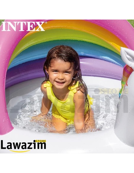 حوض السباحة الفريد بتصميم يونيكورن - Piscine Gonflable pour Enfants en Forme de Licorne - تجربة مائية سحرية لصغارك!