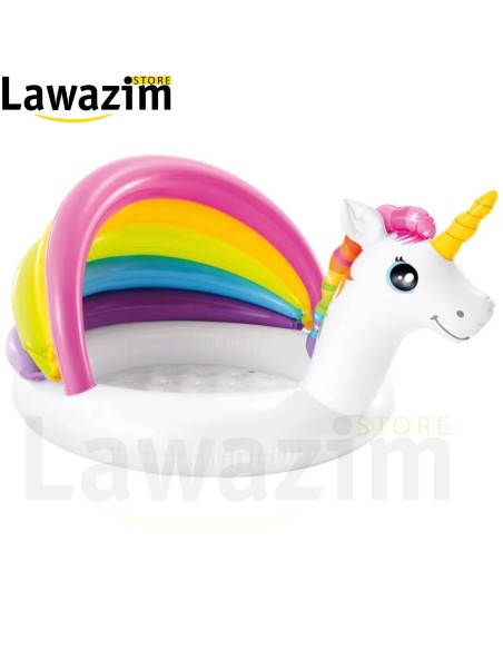 حوض السباحة الفريد بتصميم يونيكورن - Piscine Gonflable pour Enfants en Forme de Licorne - تجربة مائية سحرية لصغارك!