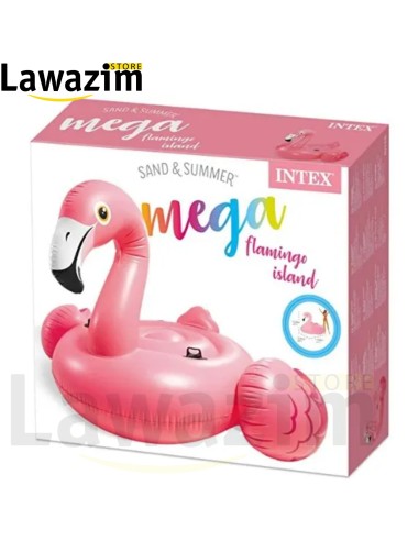 عوامة فلامينجو العملاقة القابلة للنفخ من إنتكس - Intex Giant Inflatable Flamingo Ride-On Pool Float (80 بوصة)