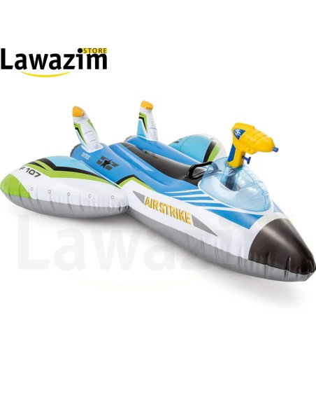 عوامة الطائرة المائية القابلة للنفخ مع مسدس مائي من إنتكس - Intex 57536NP - Avion gonflable avec pistolet à eau (bleu)