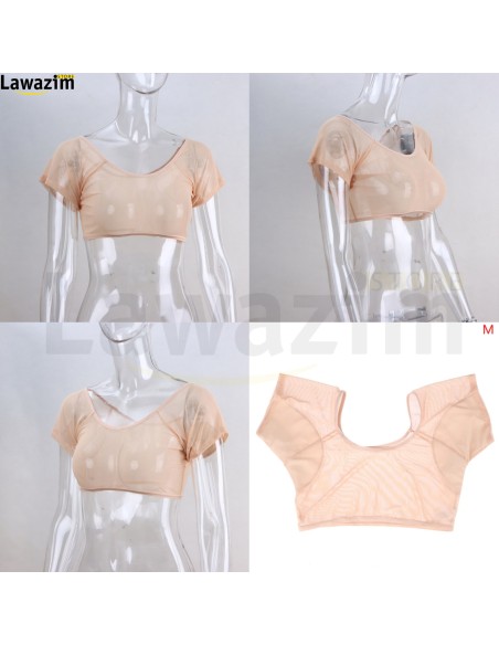 الوسادة الماصة للعرق مع مزيل العرق لتجربة جفاف مميزة Vêtements absorbant la sueur en maille pour femmes transparent