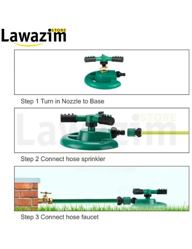 رشاش مياه الحديقة الدوار التلقائي Meetzone - Arroseur de jardin rotatif automatique Meetzone