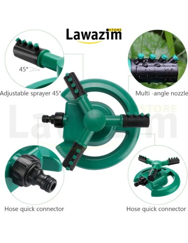 رشاش مياه الحديقة الدوار التلقائي Meetzone - Arroseur de jardin rotatif automatique Meetzone