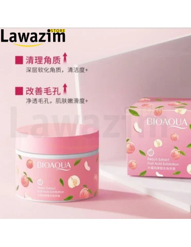 مقشر الخوخ بيو أكوا : بشرة ناعمة ومشرقة  / Bioaqua: Peau douce et éclatante grâce au gommage à la pêche