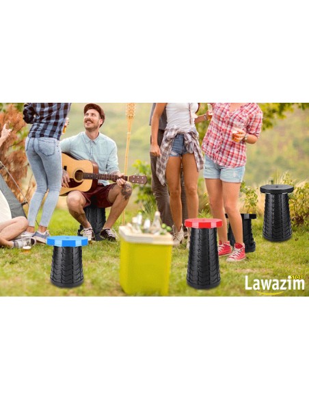 Round Portable Chair -كرسي محمول دائري - telescopic stool