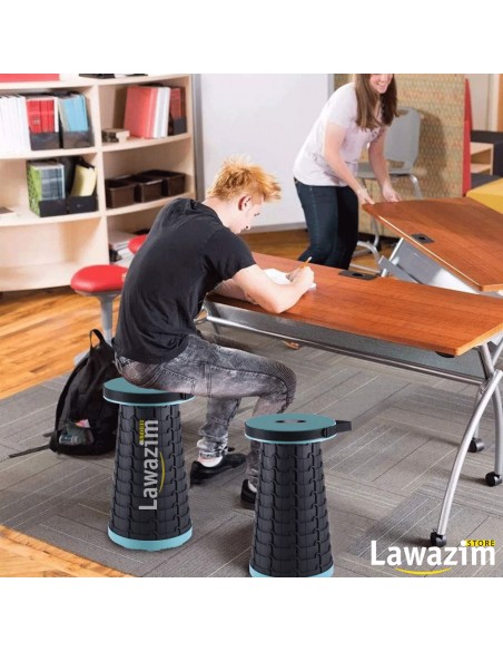 Round Portable Chair -كرسي محمول دائري - telescopic stool