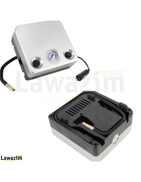 جهاز ضغط هواء العجلات المحمول مع ملحقات يناسب السيارات والدراجات Gonfleur et Degonfleur de pneu et Air Compresseur DC 12V 6 Bar