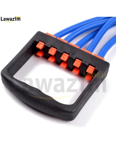 حزام مقاومة قابل للفصل بـ5 انابيب ، لتمرين عضلات الجسمExtenseur de poitrine à ressort en latex multifonctionnel réglable