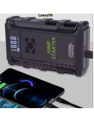 شاحن الطوارئ القوي المتعدد الإستعمال 12V Emergency Power Bank USB multi-function