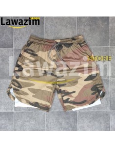 شورت رياضي رجالي واسع مع سيكليست داخلي - Short de sport homme ample avec cuissard intégré