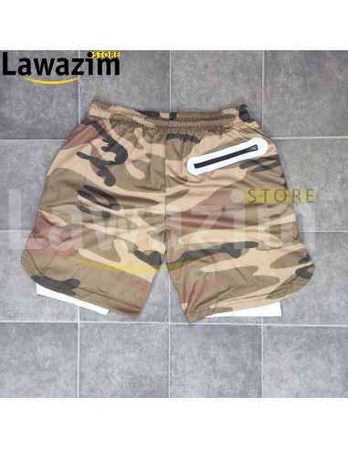 شورت رياضي رجالي واسع مع سيكليست داخلي - Short de sport homme ample avec cuissard intégré