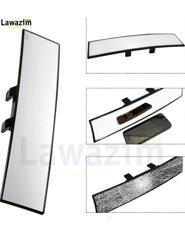 مرآة رؤية خلفية داخلية منحنية بزاوية واسعة للسيارة Rétroviseur grand angle, intérieur et incurvé, pour voitures