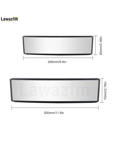 مرآة رؤية خلفية داخلية منحنية بزاوية واسعة للسيارة Rétroviseur grand angle, intérieur et incurvé, pour voitures