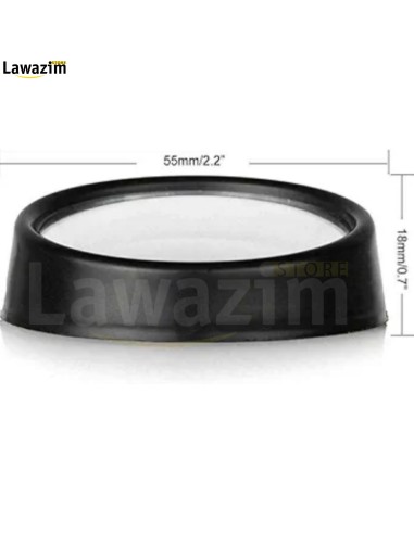 قطعة مرآة سيارة HD 360 لزاوية رؤيا واسعة قابلة للتعديل Black Round HD Glass Convex Rear View Mirror