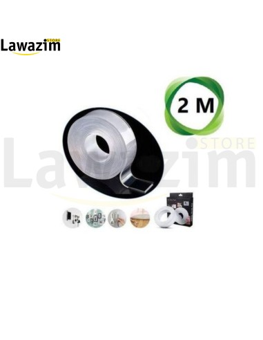 شريط سحري لاصق نانو شفاف على الوجهين Scotch Magique Nano-Adhésive Double Face transparent