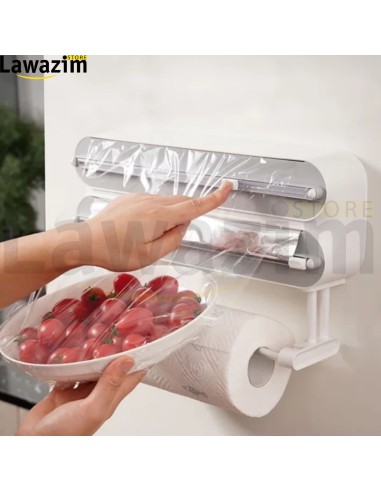 موزع حامل لفافات الورق 3 في 1 للمطبخ Distributeur Porte-rouleaux De Papier 3 En 1 Pour Cuisine