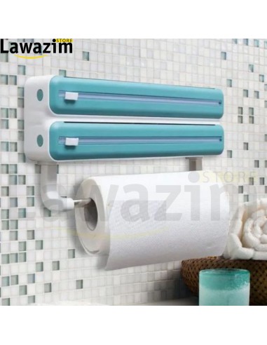 موزع حامل لفافات الورق 3 في 1 للمطبخ Distributeur Porte-rouleaux De Papier 3 En 1 Pour Cuisine