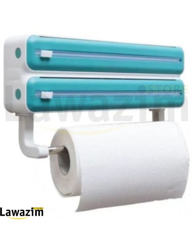 موزع حامل لفافات الورق 3 في 1 للمطبخ Distributeur Porte-rouleaux De Papier 3 En 1 Pour Cuisine