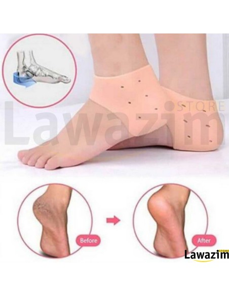 الكعب السيليكون لمقاومة تشققات ولعلاج الام الكعب Talons en silicone pour résister aux fissures et traiter les douleurs au talon