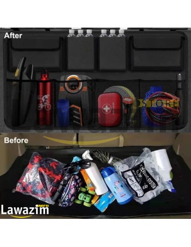 منظم صندوق السيارة مع جيوب Organisateur de coffre de voiture avec poches
