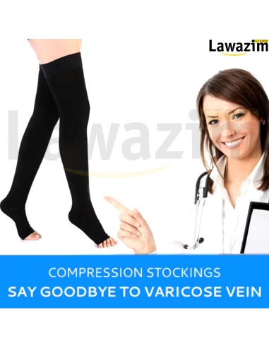 جوارب ضغط طبية مفتوحة عند القدمين Bas de contention médicaux à bout ouvert