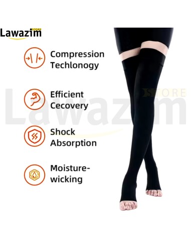 جوارب ضغط طبية مفتوحة عند القدمين Bas de contention médicaux à bout ouvert