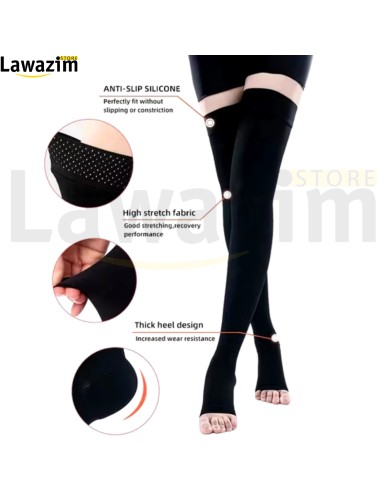 جوارب ضغط طبية مفتوحة عند القدمين Bas de contention médicaux à bout ouvert