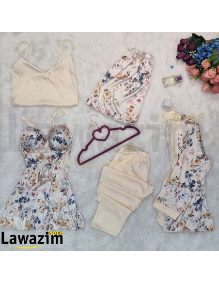 لانجري 5 قطع - Lingerie 5 pièces EMOV5P | أناقة هادئة بألوان تعكس رقيكِ