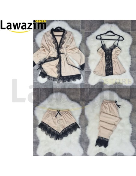 بيجامة 4 قطع | Pyjama 4 pièces PSB4P أناقة وراحة لكل لحظة!