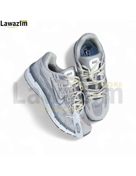 حذاء نايك فاخر و مريح بألوان هادئة و جميلة Baskets NIKE P-6000 SUMMIT WHITE PURE PLATINIUM
