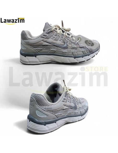 حذاء نايك فاخر و مريح بألوان هادئة و جميلة Baskets NIKE P-6000 SUMMIT WHITE PURE PLATINIUM