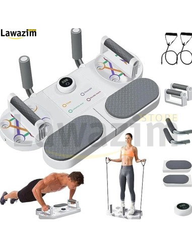 لوح تمارين اللياقة البدنية محمول مع لوحة دعم ونظام تدريب العضلات Smart Automatic Counting Push up Board Professional