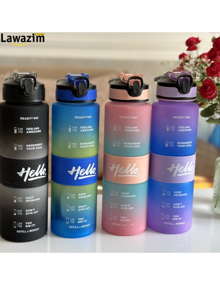 زجاجة المياه البلاستيكية منhello العملية Bouteille d’eau en plastique Hello légère, élégante, pratique