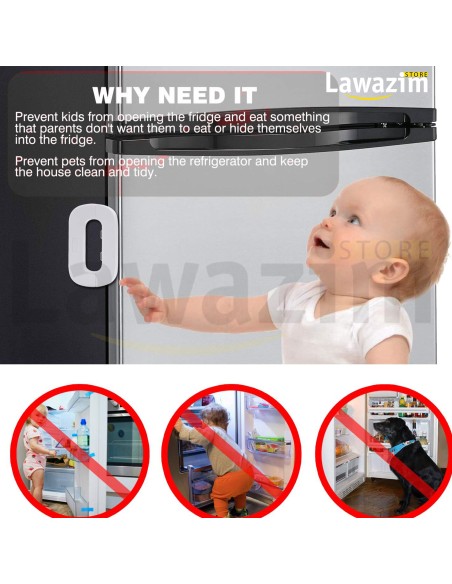 قفل أمان للأطفال والثلاجات – تصميم مبتكر لحماية طفلك 👶🔒